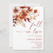 秋インラブラスティブルゴーニュフローラブライダルシャワー 招待状 (正面)