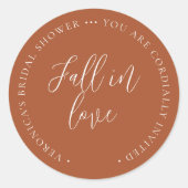 秋インラブラストブライダルシャワー封筒用シール ラウンドシール (正面)