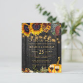 秋インラブラストラスティック婚約パーティ招待状 (スタンド正面)