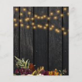 秋インラブラストラスティック婚約パーティ招待状 (裏面)