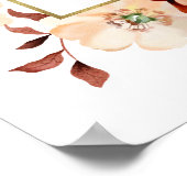 秋インラブラスト金ゴールドブライダルシャワーウェルカムサイン ポスター (角)