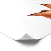 秋インラブリストクリームブライダルシャワーウェルカムサイン ポスター (角)