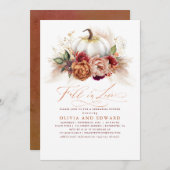 秋インラブリハーサルディナーラストフラワーズカボプキン 招待状 (正面/裏面)