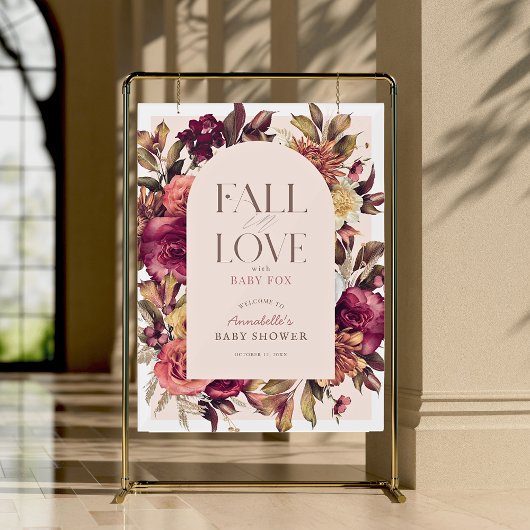 秋インラブリースアーチピンクベビーシャワーウェルカム アクリルサイン