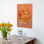 秋インラブリーフテラコッタ結婚の歓迎 箔ポスター (レイダウン (キッチン))