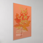 秋インラブリーフテラコッタ結婚の歓迎 箔ポスター (レイダウン)
