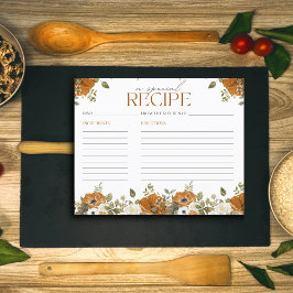 秋インラブレシピカードブライダルシャワー