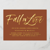 秋インラブレタリングテラコッタリハーサルディナー 箔招待状 (正面)