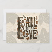 秋インラブレトロ秋秋婚約シャワー 招待状 (裏面)