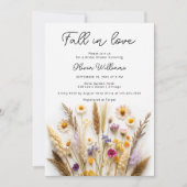 秋インラブワイルドフラワーズブライダルシャワー招待 招待状 (正面)