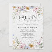 秋インラブワイルドフラワーズブライダルシャワー招待 招待状 (正面)