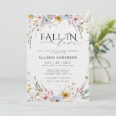 秋インラブワイルドフラワーズブライダルシャワー招待 招待状 (スタンド正面)