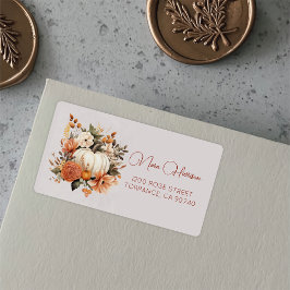 秋インラブワイルドフラワーパターラベル ラベル