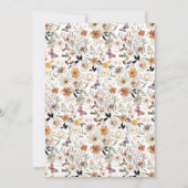 秋インラブワイルドフラワーフローラベビーシャワー 招待状 (裏面)