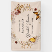 秋インラブワイルドフラワーブライダルシャワーバナー 横断幕 (縦)