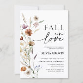 秋インラブワイルドフラワーブライダルシャワー招待 招待状 (正面)