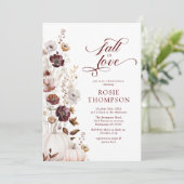 秋インラブワイルドフラワーブライダルシャワー 招待状 (スタンド正面)