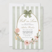 秋インラブヴィンテージ秋フローラセージ赤ちゃんシャワー 招待状 (正面)