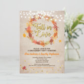 秋インラブ婚約パーティリースヴィンテージ 招待状 (スタンド正面)