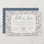秋インラブ婚約パーティ 招待状 (正面/裏面)