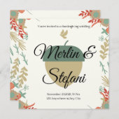 秋インラブ感謝祭結婚式招待状 招待状 (正面/裏面)