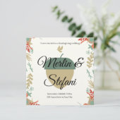 秋インラブ感謝祭結婚式招待状 招待状 (スタンド正面)