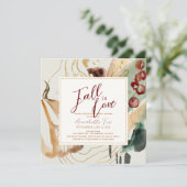 秋インラブ抽象芸術パンプキンブライダルシャワー 招待状 (スタンド正面)