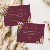 秋インラブ秋おむつラッフルブルゴーニュエレガント エンクロージャーカード