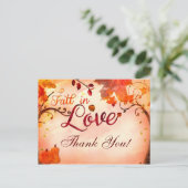 秋インラブ秋お洒落サンキューカード ポストカード (スタンド正面)