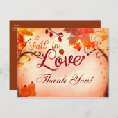 秋インラブ秋お洒落サンキューカード ポストカード (正面/裏面)