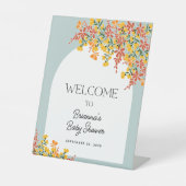 秋インラブ秋のフローラベビーシャワーウェルカム 台座サイン (正面)