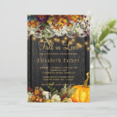 秋インラブ秋のフローラレースウッドブライダルシャワー 招待状 (スタンド正面)
