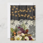 秋インラブ秋のフローラレースウッドブライダルシャワー 招待状 (裏面)