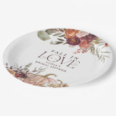 '秋インラブ'秋の開花パンプキンブライダルシャワー ペーパープレート (アングル)