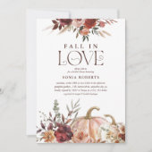 '秋インラブ'秋の開花パンプキンブライダルシャワー 招待状 (正面)