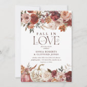 '秋インラブ'秋の開花パンプキン結婚ズ 招待状 (正面)