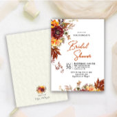 秋インラブ秋をテーマにしたブライダルシャワー招待状 招待状