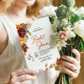 秋インラブ秋をテーマにしたブライダルシャワー招待状 招待状