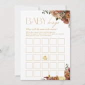 秋インラブ秋フローラシャワーベビービンゴカード 招待状 (正面)