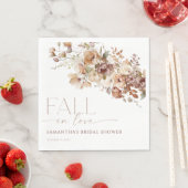 秋インラブ秋フローラブライダルシャワー スタンダードランチョンナプキン (インサイチュ)