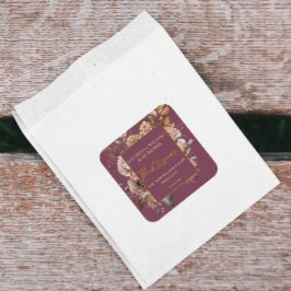 秋インラブ秋フローラブルゴーニュエレガントボホスクー スクエアシール