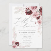 秋インラブ秋フローラブルゴーニュブライダルシャワー 招待状 (正面)