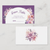 秋インラブ秋フローラベビーおむつラッフルチケット エンクロージャーカード (正面/裏面)