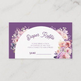 秋インラブ秋フローラベビーおむつラッフルチケット エンクロージャーカード