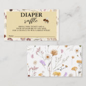 秋インラブ秋フローラベビーシャワーおむつラッフル ノートカード (正面/裏面)