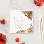 秋インラブ秋フローラベビーシャワー スタンダードカクテルナプキン (インサイチュ)