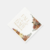 秋インラブ秋フローラベビーシャワー スタンダードカクテルナプキン (角)