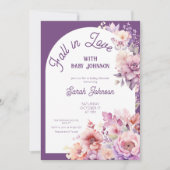 秋インラブ秋フローラベビー開花ベビーシャワー 招待状 (正面)