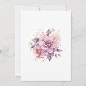 秋インラブ秋フローラベビー開花ベビーシャワー 招待状 (裏面)