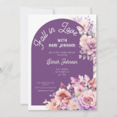 秋インラブ秋フローラベビー開花ベビーシャワー 招待状 (正面)